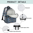 thumbnail image 4 of Cartoon Construction Vehicles Clouds Navy Pattern Backpack for School,Cute School Bag,Schoolbag with Adjustable Shoulder Straps & Padded Back,15.25"x11.5"x5.25", 4 of 5