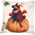 thumbnail image 5 of Juego de 4 fundas de almohada decorativas para Halloween con forma de calabaza para niña, funda de cojín para sofá de 18 x 18 pulgadas, decoración de Halloween, decoración para interiores y exteriores, 5 of 5