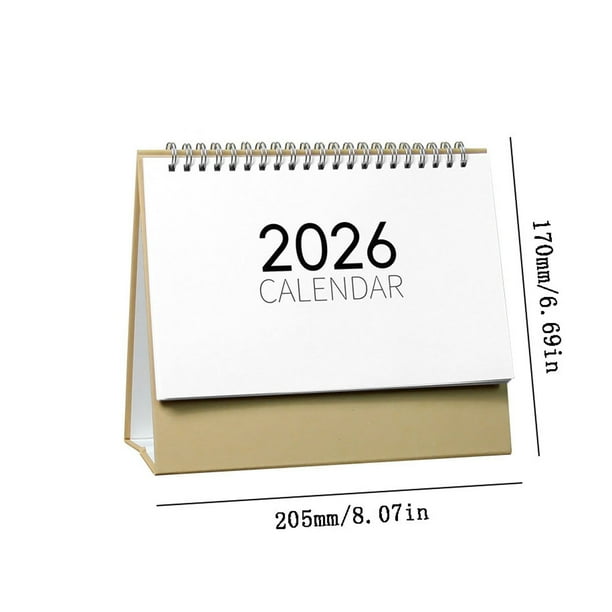 Calendario de oficina 2026 con adorno de escritorio