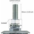 thumbnail image 2 of Paquete de 4 ruedas giratorias con vástago roscado de 3" con bloqueo y freno que no dejan marcas para carros, muebles y bancos de trabajo (vástago roscado M10 de 3"), 2 of 5