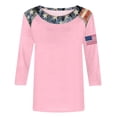 thumbnail image 4 of DHFJKG US National Flag T Shirt Women Independence Day Tee Shirts 3/4 Sleeve 4Th Of July Celebration Top, 4 of 4