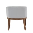 thumbnail image 6 of Hassch Upholstered Dining Chair, Linen Fabric Barrel Chair with Wood Frame, Armchair for Kitchen, Living Room, Beige, 6 of 8