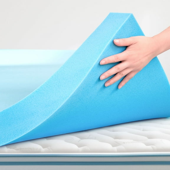 Subrtex 2" Mattress Topper, Cooling Gel Memory Foam Mattress Topper, Twin