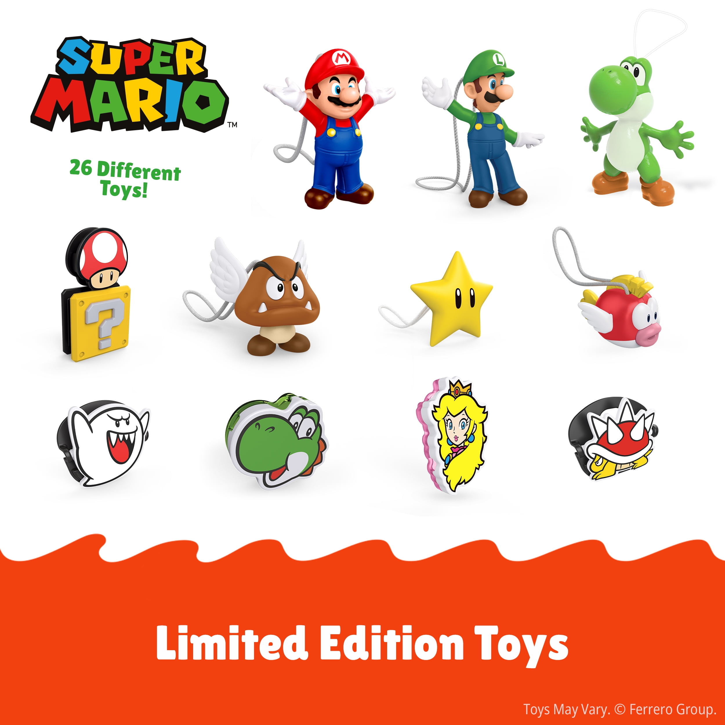 Kinder Joy Egg, Sweet Cream with Crispy Wafer Bites Treat and Surprise Super Mario Toy Inside, 0.7 oz