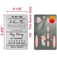 thumbnail image 2 of Stepson Card, Step Son Gifts for Birthday Graduation Christmas Wedding, Personalized Steel Engraved Wallet Card Presents, 2 of 5