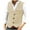 Beige, variant on VBTAPA Men's Suit Vest Western Cargo Vests V Neck Herringbone Waistcoat with 3 Pockets Beige M