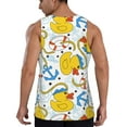 thumbnail image 3 of Xecao Ducks and Anchors Men's Tank Top Workout Quick Dry Sleeveless Gym Jogging Muscle Shirts Summer Swim Beach Tops, 3 of 9