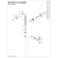 thumbnail image 3 of Kingston Brass KX1033SD Restoration Hand Shower Kit, Antique Brass, 3 of 5