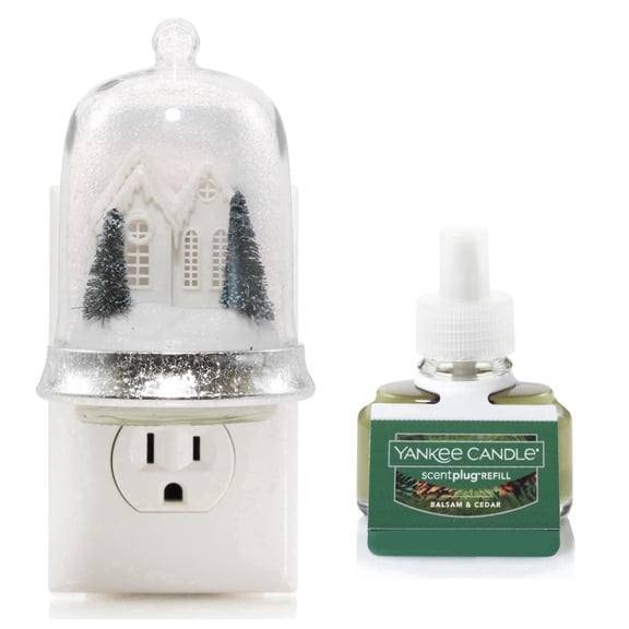 Yankee Candle Twinkle Home with LED Scentplug Diffuser with a Balsam & Cedar Fragranced Electric Refill