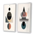thumbnail image 3 of Designart "Visionary Retro Moon in Geometric Minimalism IV" Transitional Framed Wall Art Set Of 2 - Abstract Pink Frame Gallery Set For Office Decor, 3 of 6