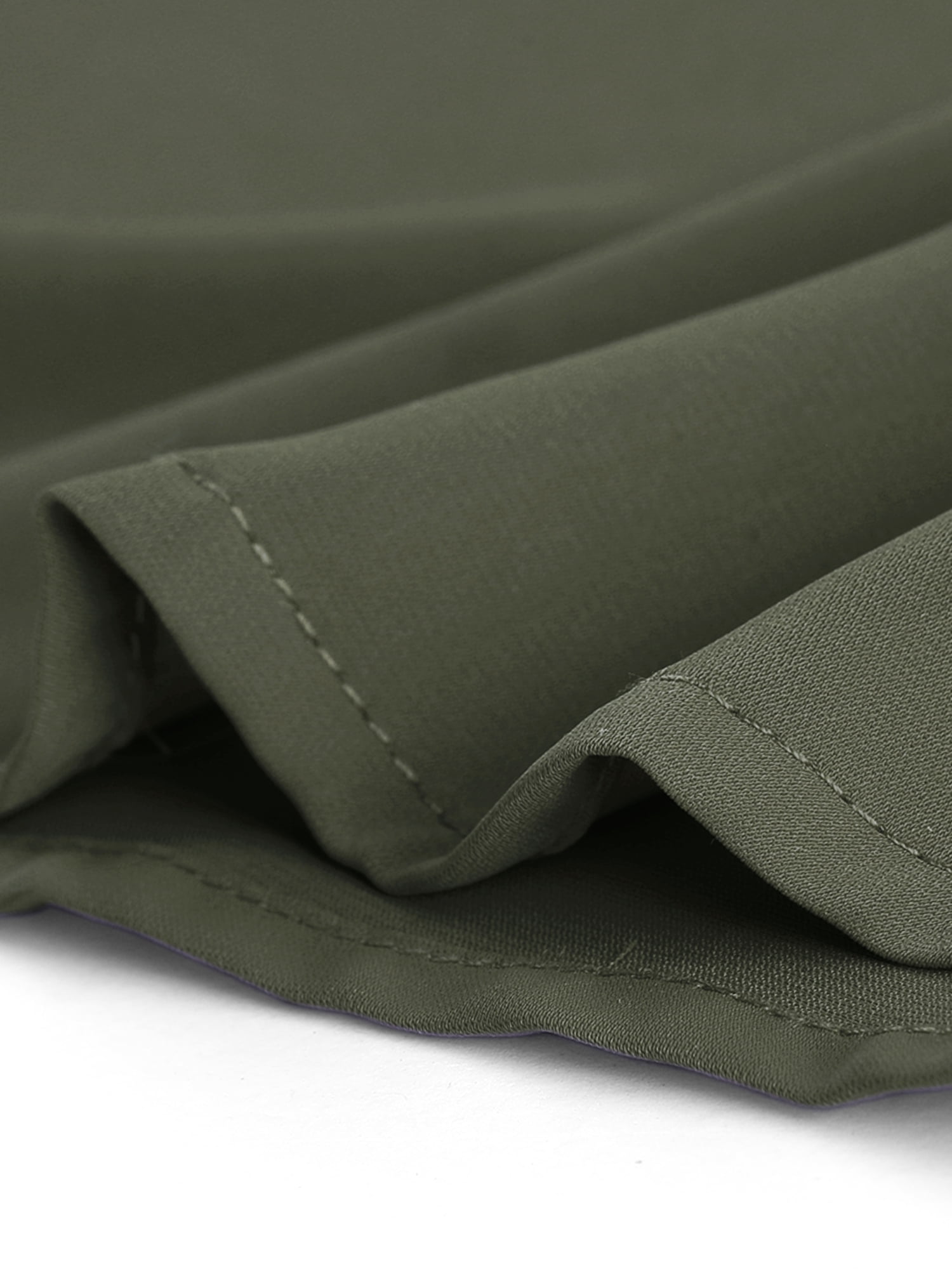 DARING DIVA Women's Stand Collar Long Sleeve Office Blouse XL Dark Green