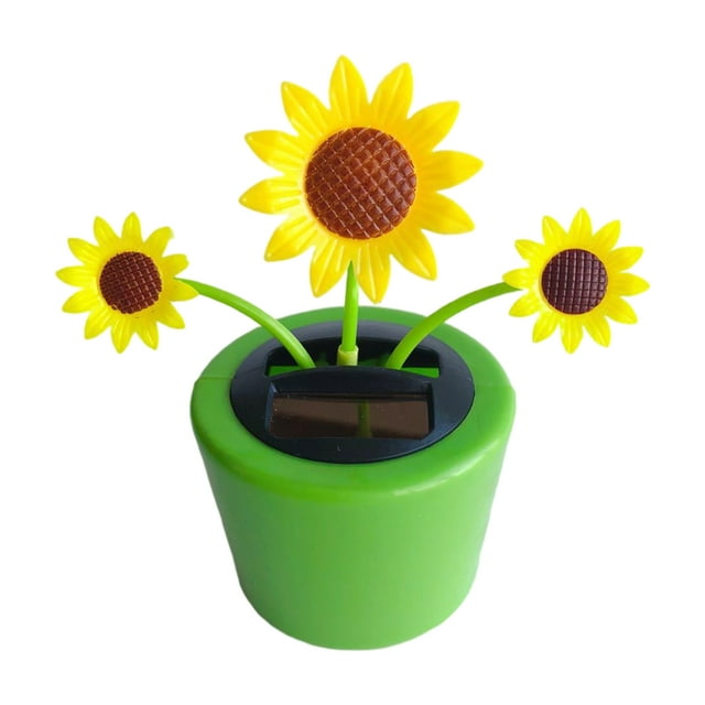 Cute Solar Power Flip Flap Flower Insect for Car Decoration Swing Dancing Flower Eco-Friendly Bobblehead Solar Dancing Flowers in Colorful Pots
