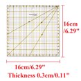 thumbnail image 3 of 16cm Square Acrylic Patchwork & Quiting Rulers Fluorescence Yellow Mark Rulers 1616 16cm, 3 of 6