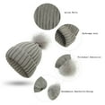 thumbnail image 3 of Gorra de béisbol FloreceBien para hombre y mujer, para exteriores, cálida, de invierno, gruesa, suave, con guantes, de punto, para esquiar, talla para niños, 3 of 4
