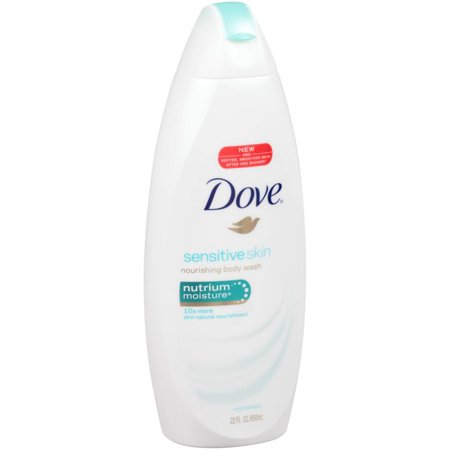 Dove Sulfate Free and Hypoallergenic, Sensitive Skin Body Wash, 22 oz, 4 count