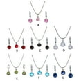thumbnail image 4 of Maytalsory Alloy Two-Piece Round Zircon Pendant Set Anti-allergic And Anti-oxidant Lightweight And Comfortable red, 4 of 6