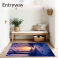 thumbnail image 3 of ODIKA 4'x6' Machine Washable Non-Slip Area Rug, Serene Woodland Sanctuary Beneath Radiant Dusk Canopy High Traffic Rug, Blue, 513962, 3 of 7