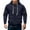 Navy, variant on Rhuody Mens Winter Jacket Men'S Long Sleeve Hooded Jacket Winter Lined Zip Up Outerwear Stylish Solid Color Coat Durable Coats Black L