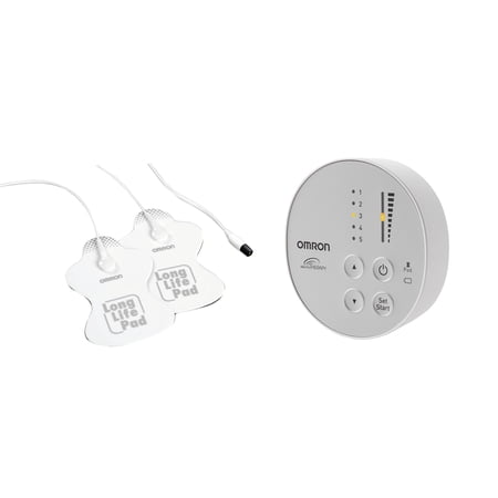 Omron PM400 Pocket Pain Pro Tens Unit & PMLLPAD-L ElectroTHERAPY TENS Long-Life Pads