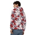 thumbnail image 4 of Honeii Lilies Flowers Print Hoodies for Men, Pullover & Full Zip, Breathable Zip up Hoodie, Sweatshirt-X-Large, 4 of 5