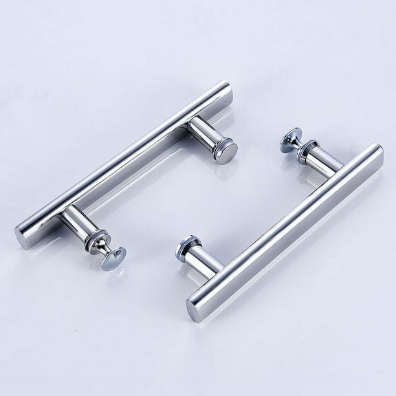 Square Stainless Steel Shower Door Handle, 2 Pcs Glass Shower Door Handles, Replacement Parts for Shower Enclosure, Shower Room Cabinet, 145mm, Hole to Center Hole