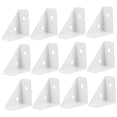 thumbnail image 4 of HINTRMENT 12pcs Multi-purpose Triangle Bracket Iron White Corner Brace Enhances Stability, 4 of 8