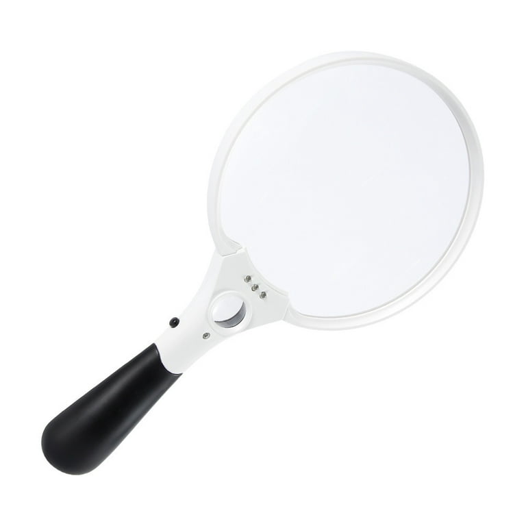 TSV Handheld Lighted Magnifier, 25X 10X Luminated Magnifier, 9 LED Lighted  Magnifying Glass for Reading Books, Newspapers, Magazines, Maps