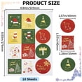 thumbnail image 2 of 10sheets 120pcs Christmas Stickers Labels 1.5Inch Rectangle Round golden Laser Merry Christmas Tags Stickers Self Adhesive Xmas Envelope Seals Xmas Stickers for Decoration Party Gift Wrap bag, 2 of 6