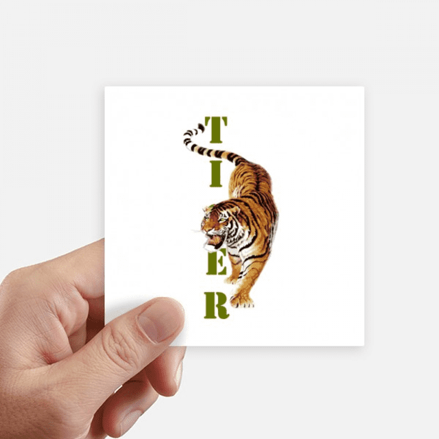 Cat Tiger Descends Mountain Ferocious Sticker Square Waterproof Stickers Wallpaper Car Decal
