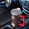 thumbnail image 6 of Red and Black Checkered Christmas Snowflake Pattern Tumbler with Handle and Lid,40oz Double Wall Vacuum Insulated Tumbler,Cups Gift for Women and Men, 6 of 7