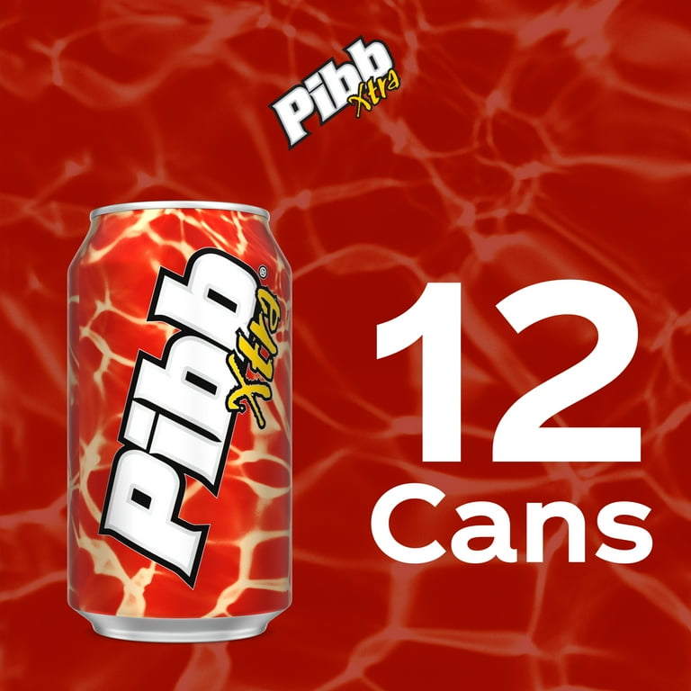 Pibb Xtra Spicy Cherry Soda Pop, 12 fl oz, 12 Pack Cans