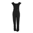 thumbnail image 2 of Nituyy Femmes Formelle Slim Solide Jmpsuits Volants Slash Cou Ceintures Combinaison, 2 of 6