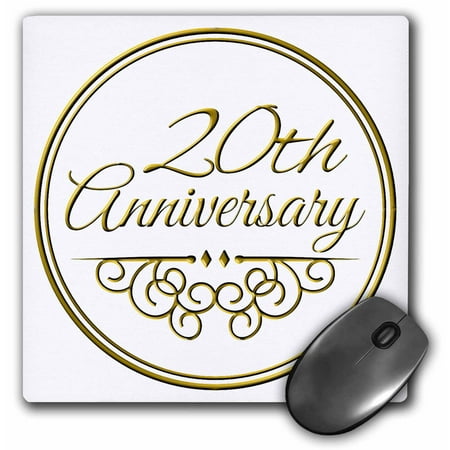 3drose 20th anniversary gift gold text for celebrating wedding