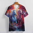 thumbnail image 4 of Cool Horse T-Shirt O Neck Retro Print Big Size T-Shirts Short Sleeve Tees Womens Pretty Design, 4 of 5