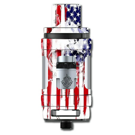 Skins Decals For Smok Tfv12 Cloud King Tank Vape Mod / U.S.A. Flag Skull (Best Drip Tank Vape)