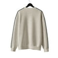 thumbnail image 7 of ZHOGXU Men's Casual Pullover Long Sleeve Round Neck Striped Print Slim Fit Comfortable Lightweight Sweatshirt For Autumn Winter Daily Wear,Beige,L, 7 of 7