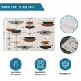 thumbnail image 6 of Navy Bohemian Placemats Set of 4, Geometric Boho Abstract Color Block Placemats for Dining Table, Place Mats for Kitchen Tabletop, Waterproof Wipeable Dining Table Mats Set, 6 of 9