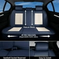 thumbnail image 6 of Coverado 5 Seats Car Seat Covers Full Set, Breathable Faux Leather Auto Seat Protectors, Universal Fit Most Cars SUVs Pickup Trucks, Blue&White, 6 of 8