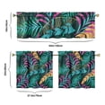 thumbnail image 6 of Tropical Plant Kitchen Curtains Set with Jungle Leaves and Hawaiian Floral, Rod Pocket Tier and Valance, Light Filtering and Eco-Friendly Panels for Kitchen Use, 6 of 6