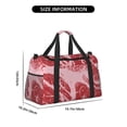 thumbnail image 3 of Fotbe Striped Meat Bolsa de Viaje con Estampado, Bolsa de Fin de Semana para Mujer con Compartimento para Zapatos, Bolsa de Gimnasio con Bolsillo Húmedo, 3 of 7