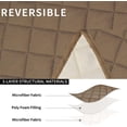 thumbnail image 5 of Easy-Going Loveseat Recliner Cover with Console, Reversible Couch Cover for Living Room, Split Sofa Cover for Each Seat with Elastic Straps for Kids, Dogs, Pets(2 Seater, Camel/Ivory), 5 of 7