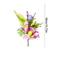 thumbnail image 3 of Simulación de huevos de Pascua decoración verde | Plástico multicolor 15.7 in | Arreglo floral artificial vibrante para el hogar, boda, jarrón, decoración festiva de Pascua, 3 of 6