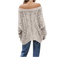 thumbnail image 3 of Babysbule Plus Size Womens Sweaters Ladies Fashion Loose Long Lleeve Sweater Pullover Women's Fashion, 3 of 3