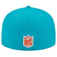 thumbnail image 4 of Men's New Era Aqua Miami Dolphins  Script Sided 59FIFTY Fitted Hat, 4 of 5