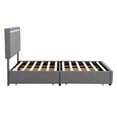 thumbnail image 6 of Harper & Bright Designs Full Size Upholstered Bed with LED Light and 4 Drawers, Modern Platform Bed with a set of Sockets and USB Ports, Linen Fabric, Gray, 6 of 9