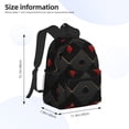 thumbnail image 4 of Easygdp Red Poker Casual Laptop Backpack, Large Capacity Schoolpack for School, Travel, Business, 4 of 8