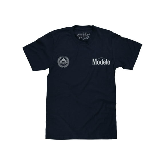 Tee Luv Cerveza Modelo The Fighting Spirit Front and Back Beer Logo T-Shirt (Men's) (L)