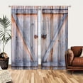 thumbnail image 5 of WNOOHIY Rustic Wooden Door Printed Light-filtering Curtains for Bedroom, Living Room,Set of 2 Panels, 5 of 5
