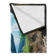thumbnail image 2 of Natural Cave Soft Flannel Fleece Throw Blanket, Mountain Sky View from the Grotto Viatnemese Tam Coc Park Myst Nature Photo, Cozy Plush for Indoor and Outdoor Use, 60" x 80", Multicolor, by Ambesonne, 2 of 5