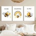 thumbnail image 2 of 2D Flat Decorative Painting Set, 3pcs Set, Frameless High-Quality Printed Bee Wall Art Neutral Baby Room Creative Waterproof Canvas Poster, Suitable for Home Dorm Hanging Paintings, Gift Choice, 2D, 2 of 4